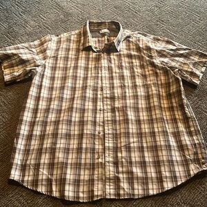Men’s short sleeve button up one pocket, XXL shirt